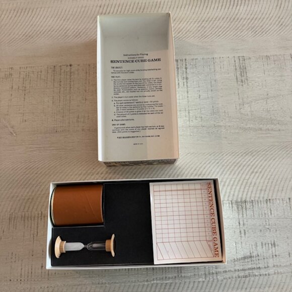 Vintage 1971 Scrabble Brand Sentence Cube Game (Mint) - Picture 2 of 10